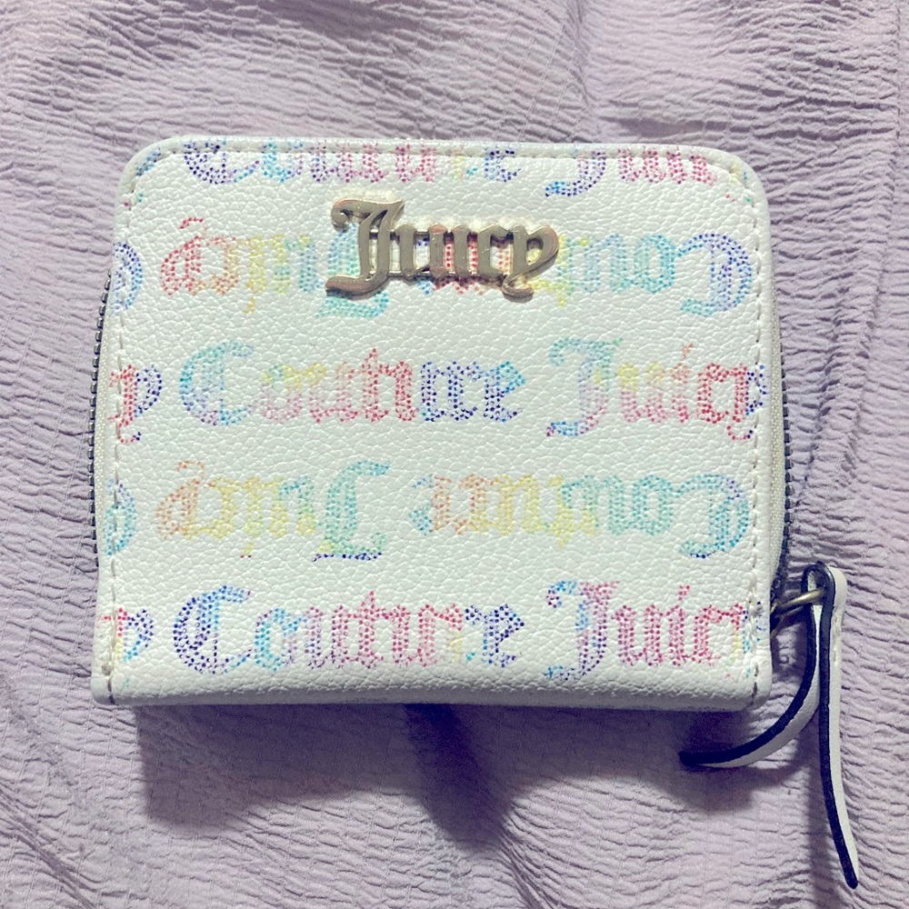 Juicy couture wallet  multi colored with bill fold and zipper change pocket